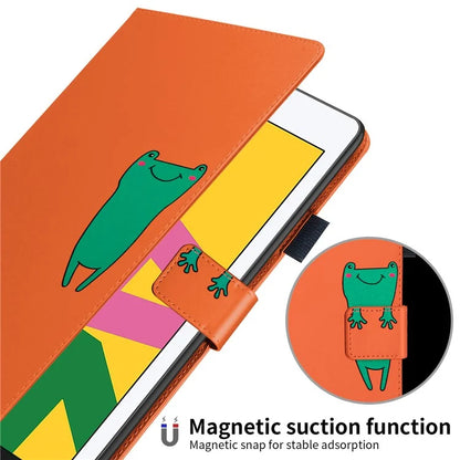 For iPad 10.2 (2020) Case Cartoon Animal Pattern Leather Tablet Cover with Card Holder