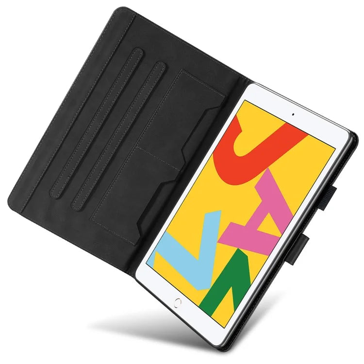 For iPad 10.2 (2020) Case Cartoon Animal Pattern Leather Tablet Cover with Card Holder