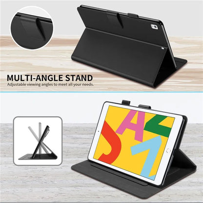 For iPad 10.2 (2020) Case Cartoon Animal Pattern Leather Tablet Cover with Card Holder
