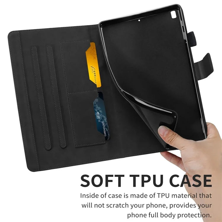 For iPad 10.2 (2020) Case Cartoon Animal Pattern Leather Tablet Cover with Card Holder