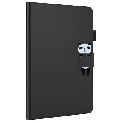 For iPad 10.2 (2020) Case Cartoon Animal Pattern Leather Tablet Cover with Card Holder