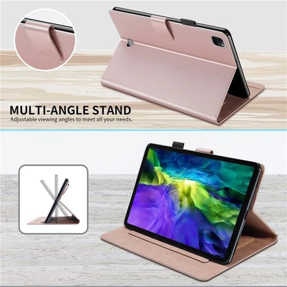 For iPad Pro 11 (2020) / (2021) / (2022) Stand Case Card Holder Cartoon Animal Pattern Leather Cover