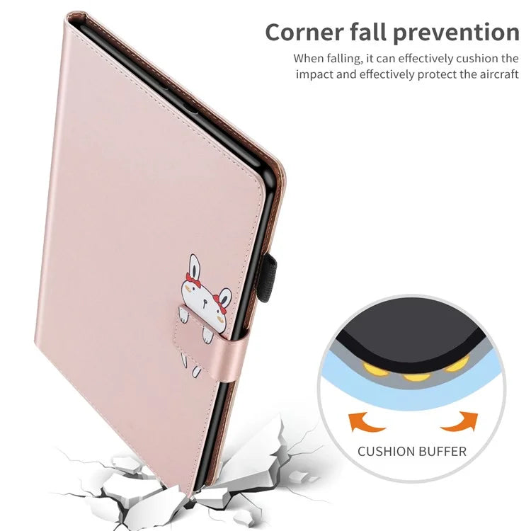 For iPad Pro 11 (2020) / (2021) / (2022) Stand Case Card Holder Cartoon Animal Pattern Leather Cover