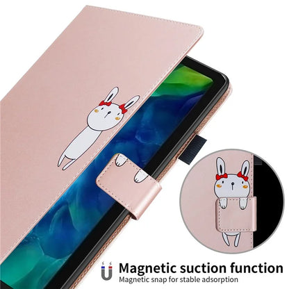For iPad Pro 11 (2020) / (2021) / (2022) Stand Case Card Holder Cartoon Animal Pattern Leather Cover