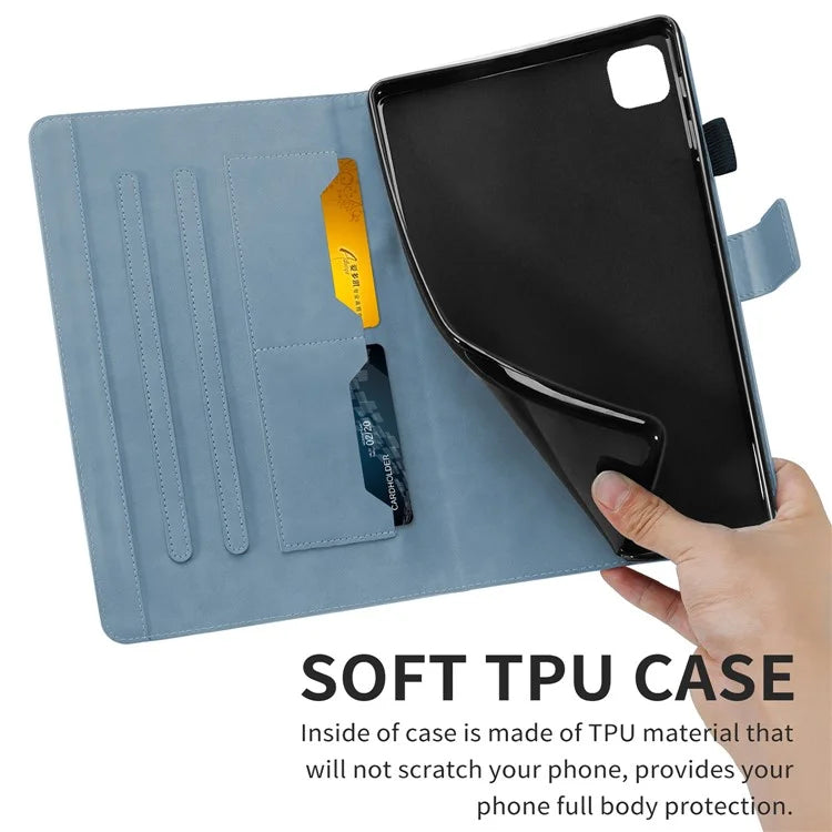 For iPad Pro 11 (2020) / (2021) / (2022) Stand Case Card Holder Cartoon Animal Pattern Leather Cover