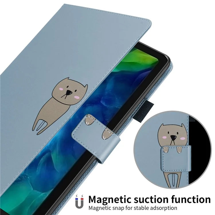 For iPad Pro 11 (2020) / (2021) / (2022) Stand Case Card Holder Cartoon Animal Pattern Leather Cover