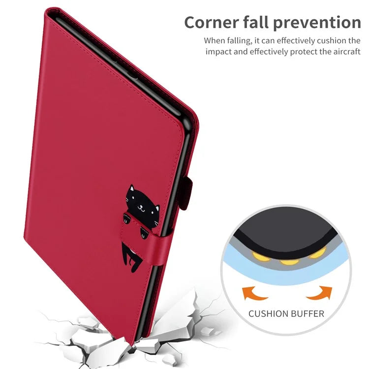 For iPad Pro 11 (2020) / (2021) / (2022) Stand Case Card Holder Cartoon Animal Pattern Leather Cover