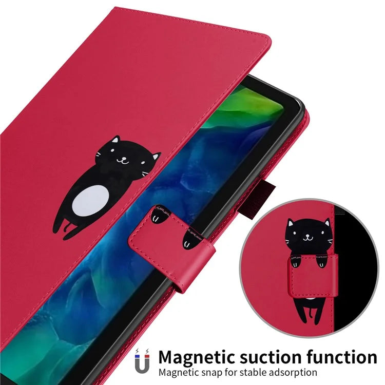 For iPad Pro 11 (2020) / (2021) / (2022) Stand Case Card Holder Cartoon Animal Pattern Leather Cover