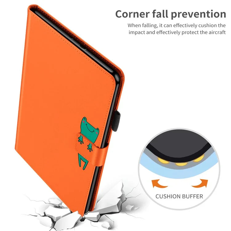 For iPad Pro 11 (2020) / (2021) / (2022) Stand Case Card Holder Cartoon Animal Pattern Leather Cover
