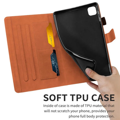 For iPad Pro 11 (2020) / (2021) / (2022) Stand Case Card Holder Cartoon Animal Pattern Leather Cover