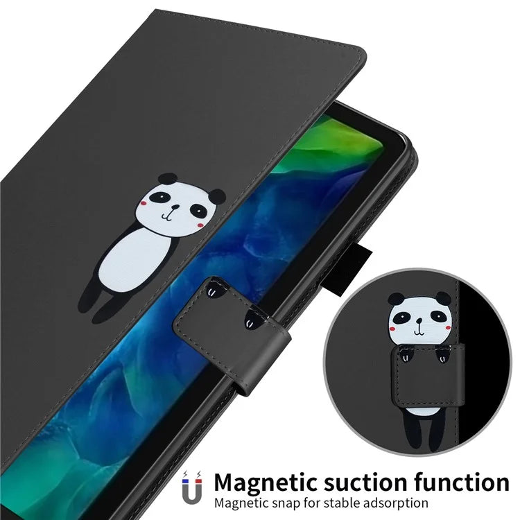 For iPad Pro 11 (2020) / (2021) / (2022) Stand Case Card Holder Cartoon Animal Pattern Leather Cover