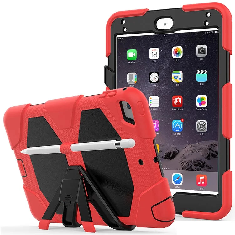 For iPad mini 4 / mini (2019) 7.9 inch Kickstand Case Tablet Case with PET Screen Protector
