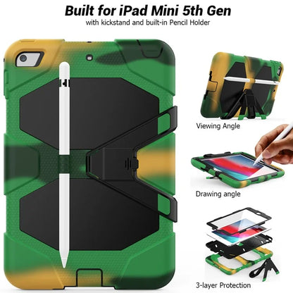 For iPad mini 4 / mini (2019) 7.9 inch Kickstand Case Tablet Case with PET Screen Protector