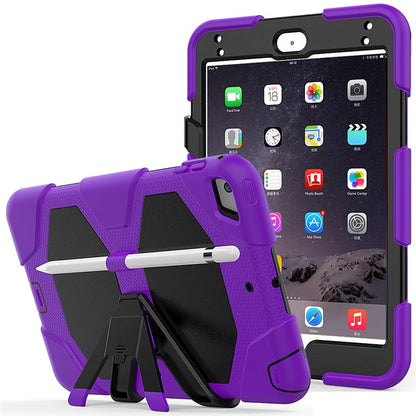 For iPad mini 4 / mini (2019) 7.9 inch Kickstand Case Tablet Case with PET Screen Protector
