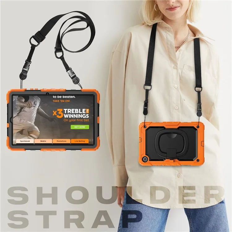For Samsung Galaxy Tab S6 Lite (2024) / S6 Lite (2022) / S6 Lite (2020) P610 P615 P613 P619 Case Tablet Kickstand Cover with Shoulder Strap