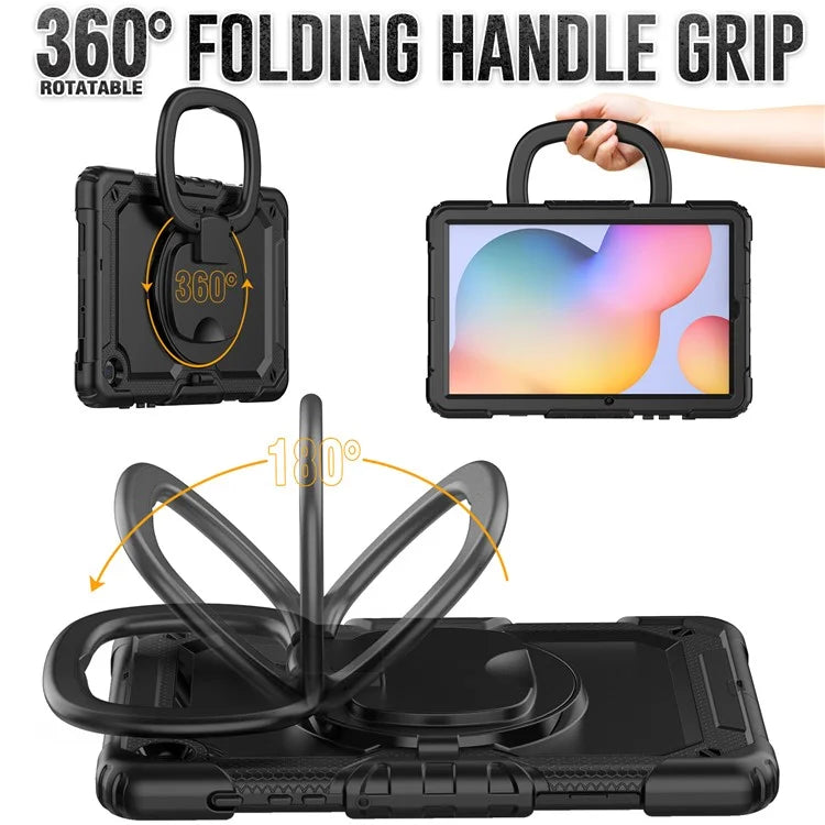 For Samsung Galaxy Tab S6 Lite (2024) / S6 Lite (2022) / S6 Lite (2020) P610 P615 P613 P619 Case Tablet Kickstand Cover with Shoulder Strap