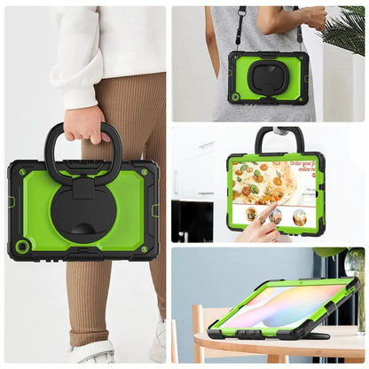 For Samsung Galaxy Tab S6 Lite (2024) / S6 Lite (2022) / S6 Lite (2020) P610 P615 P613 P619 Case Tablet Kickstand Cover+Yellowgreen PC