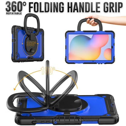 For Samsung Galaxy Tab S6 Lite (2024) / S6 Lite (2022) / S6 Lite (2020) P610 P615 P613 P619 Case Tablet Kickstand Cover+Dark Blue PC
