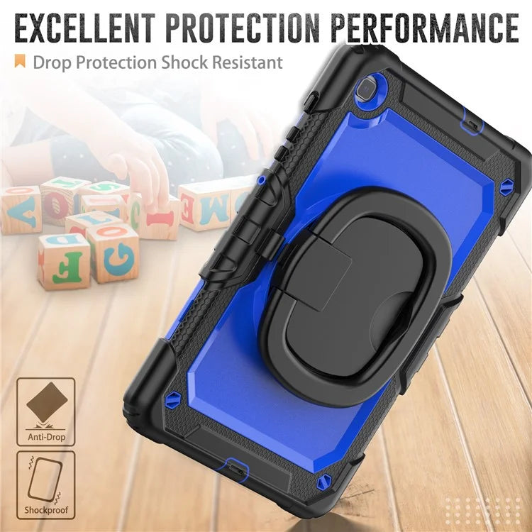 For Samsung Galaxy Tab S6 Lite (2024) / S6 Lite (2022) / S6 Lite (2020) P610 P615 P613 P619 Case Tablet Kickstand Cover+Dark Blue PC