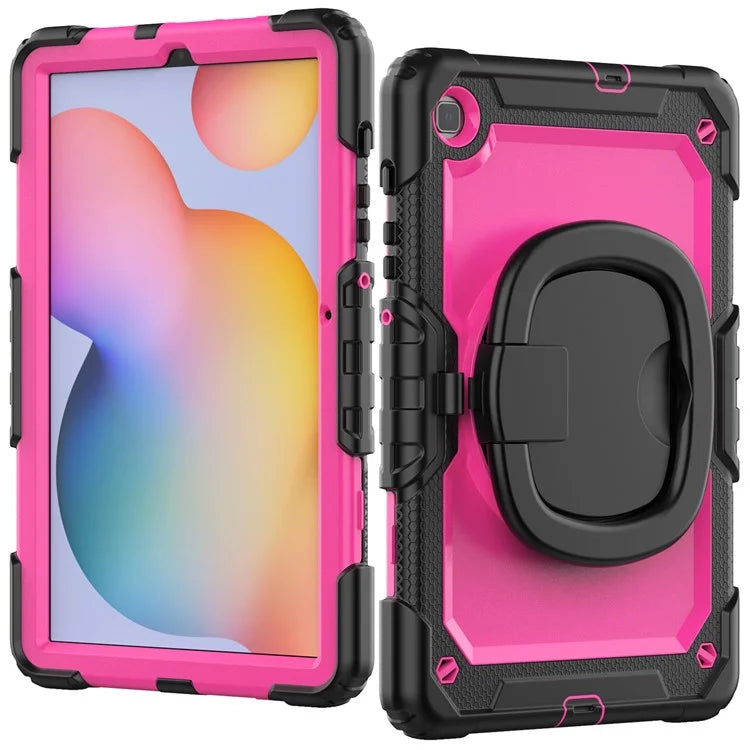 For Samsung Galaxy Tab S6 Lite (2024) / S6 Lite (2022) / S6 Lite (2020) P610 P615 P613 P619 Case Tablet Kickstand Cover+Rose PC