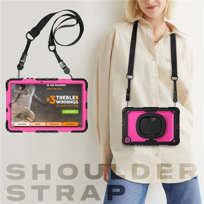 For Samsung Galaxy Tab S6 Lite (2024) / S6 Lite (2022) / S6 Lite (2020) P610 P615 P613 P619 Case Tablet Kickstand Cover+Rose PC