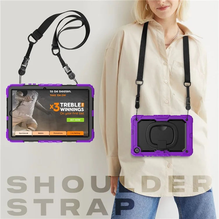 For Samsung Galaxy Tab S6 Lite (2024) / S6 Lite (2022) / S6 Lite (2020) P610 P615 P613 P619 Case Tablet Kickstand Cover with Shoulder Strap