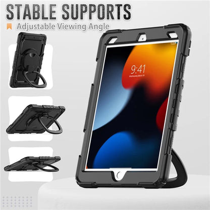 For iPad Pro 10.5-inch (2017) / Air 10.5 inch (2019) Case Handle Grip Kickstand Tablet Cover with Shoulder Strap