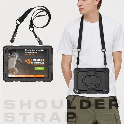 For iPad Pro 10.5-inch (2017) / Air 10.5 inch (2019) Case Handle Grip Kickstand Tablet Cover with Shoulder Strap