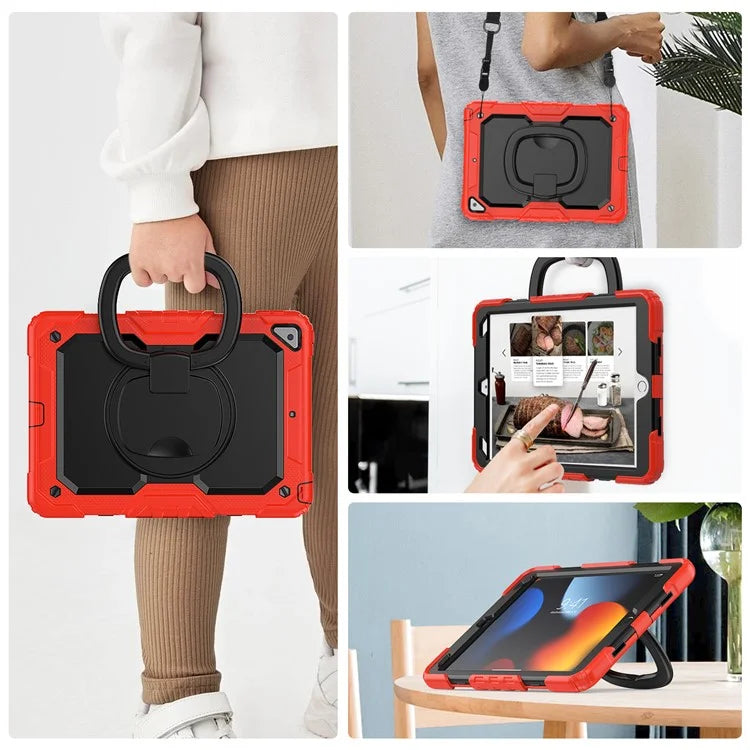For iPad Pro 10.5-inch (2017) / Air 10.5 inch (2019) Case Handle Grip Kickstand Tablet Cover with Shoulder Strap