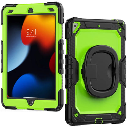 For iPad Pro 10.5-inch (2017) / Air 10.5 inch (2019) Case Handle Grip Kickstand Tablet Cover with Shoulder Strap+Yellowgreen PC