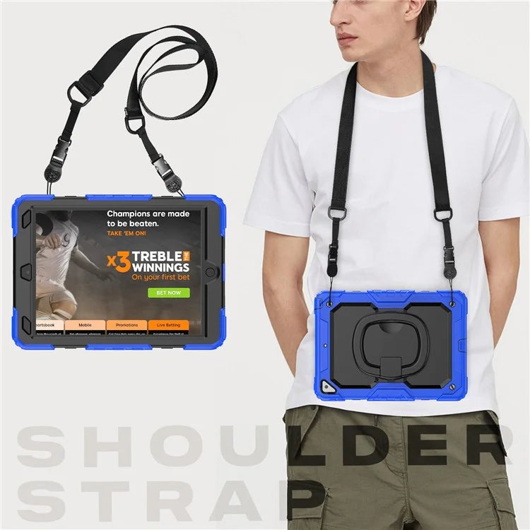 For iPad Pro 10.5-inch (2017) / Air 10.5 inch (2019) Case Handle Grip Kickstand Tablet Cover with Shoulder Strap