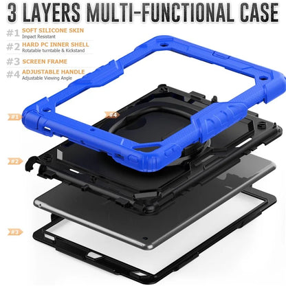 For iPad Pro 10.5-inch (2017) / Air 10.5 inch (2019) Case Handle Grip Kickstand Tablet Cover with Shoulder Strap