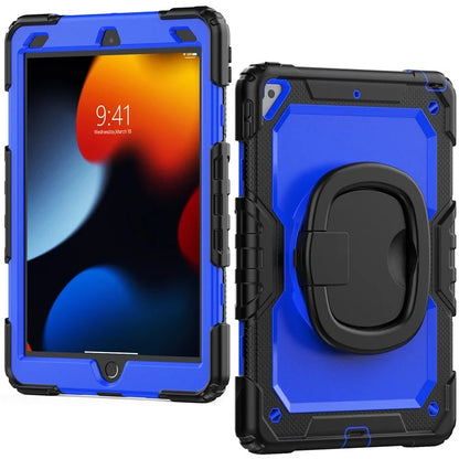 For iPad Pro 10.5-inch (2017) / Air 10.5 inch (2019) Case Handle Grip Kickstand Tablet Cover with Shoulder Strap+Dark Blue PC