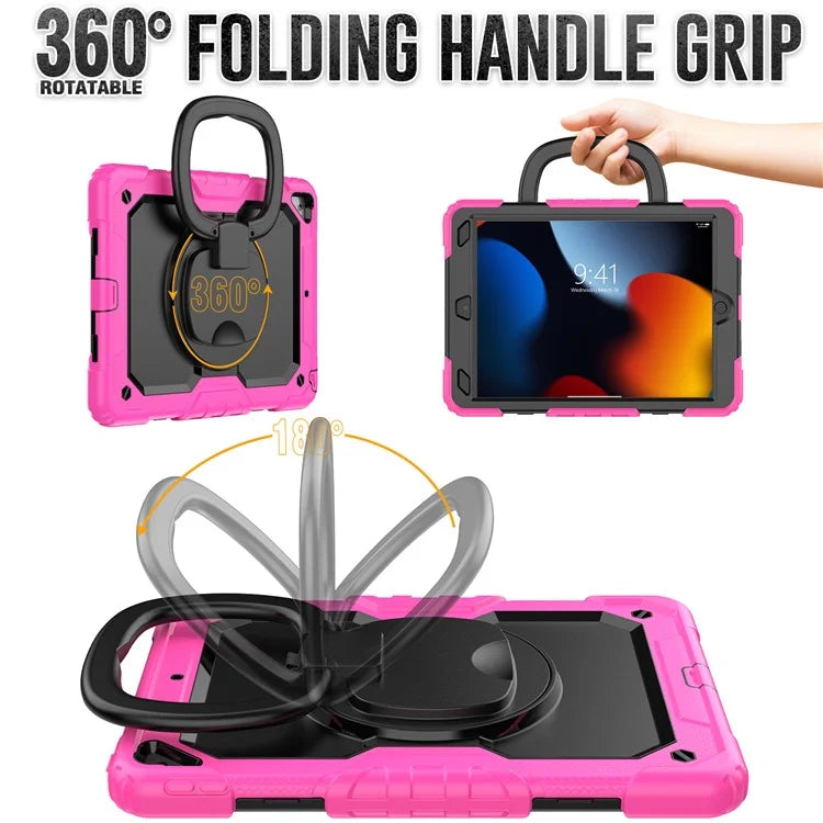 For iPad Pro 10.5-inch (2017) / Air 10.5 inch (2019) Case Handle Grip Kickstand Tablet Cover with Shoulder Strap