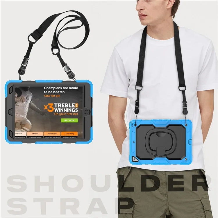 For iPad Pro 10.5-inch (2017) / Air 10.5 inch (2019) Case Handle Grip Kickstand Tablet Cover with Shoulder Strap