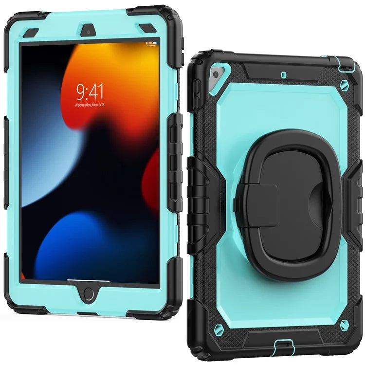 For iPad Pro 10.5-inch (2017) / Air 10.5 inch (2019) Case Handle Grip Kickstand Tablet Cover with Shoulder Strap+Baby Blue PC