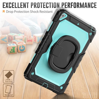 For iPad Pro 10.5-inch (2017) / Air 10.5 inch (2019) Case Handle Grip Kickstand Tablet Cover with Shoulder Strap+Baby Blue PC