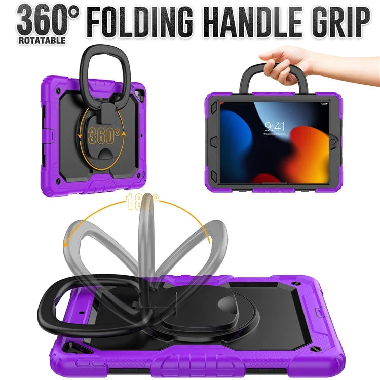 For iPad Pro 10.5-inch (2017) / Air 10.5 inch (2019) Case Handle Grip Kickstand Tablet Cover with Shoulder Strap