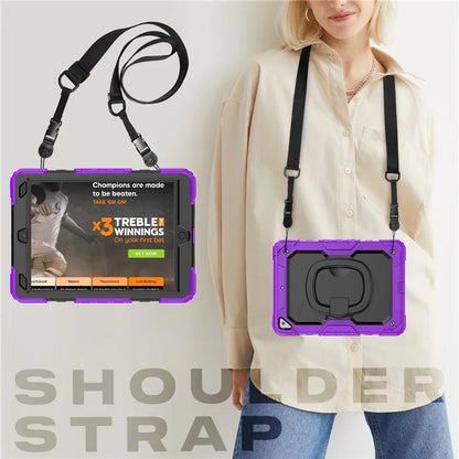 For iPad Pro 10.5-inch (2017) / Air 10.5 inch (2019) Case Handle Grip Kickstand Tablet Cover with Shoulder Strap