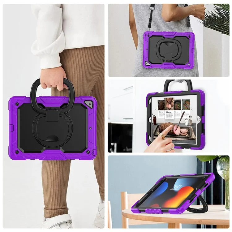 For iPad Pro 10.5-inch (2017) / Air 10.5 inch (2019) Case Handle Grip Kickstand Tablet Cover with Shoulder Strap