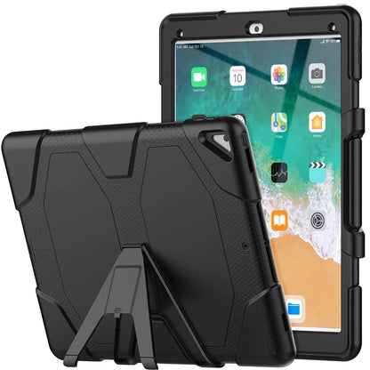 For iPad Pro 12.9 inch (2015) / (2017) Case PC + Silicone Tablet Kickstand Cover with PET Screen Protector