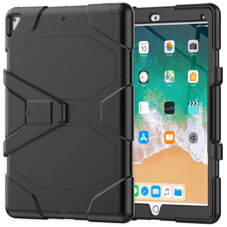 For iPad Pro 12.9 inch (2015) / (2017) Case PC + Silicone Tablet Kickstand Cover with PET Screen Protector