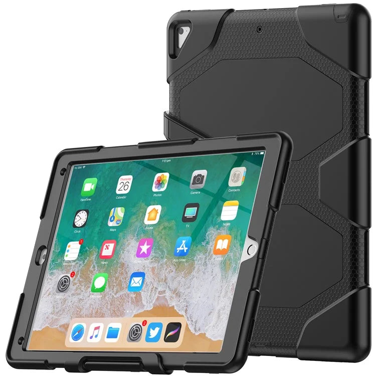 For iPad Pro 12.9 inch (2015) / (2017) Case PC + Silicone Tablet Kickstand Cover with PET Screen Protector