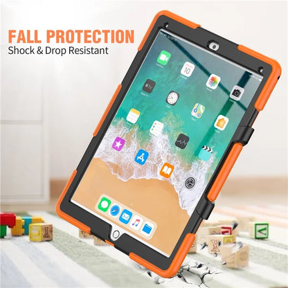 For iPad Pro 12.9 inch (2015) / (2017) Case PC + Silicone Tablet Kickstand Cover with PET Screen Protector