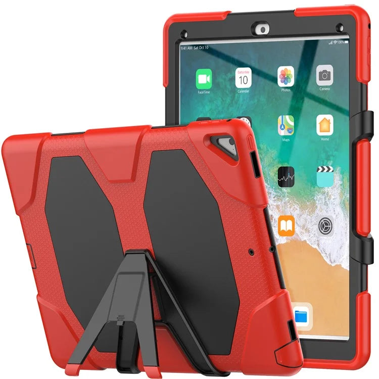For iPad Pro 12.9 inch (2015) / (2017) Case PC + Silicone Tablet Kickstand Cover with PET Screen Protector