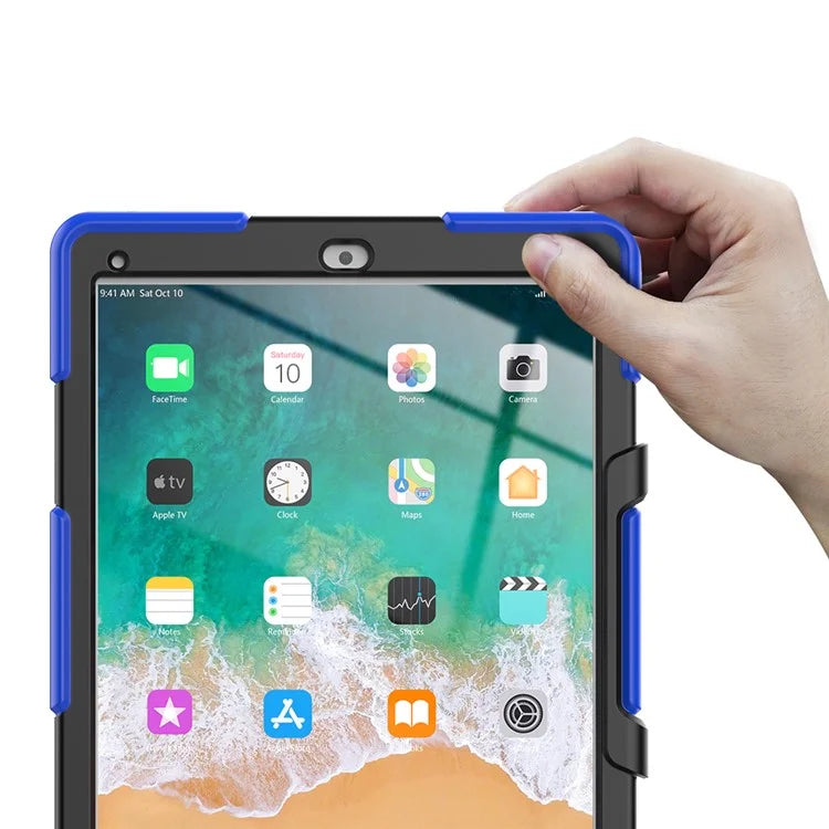 For iPad Pro 12.9 inch (2015) / (2017) Case PC + Silicone Tablet Kickstand Cover with PET Screen Protector