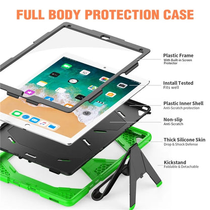 For iPad Pro 12.9 inch (2015) / (2017) Case PC + Silicone Tablet Kickstand Cover with PET Screen Protector