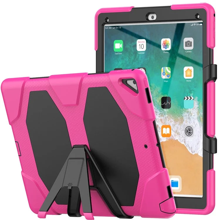 For iPad Pro 12.9 inch (2015) / (2017) Case PC + Silicone Tablet Kickstand Cover with PET Screen Protector