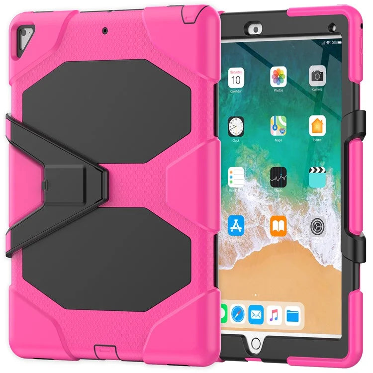 For iPad Pro 12.9 inch (2015) / (2017) Case PC + Silicone Tablet Kickstand Cover with PET Screen Protector