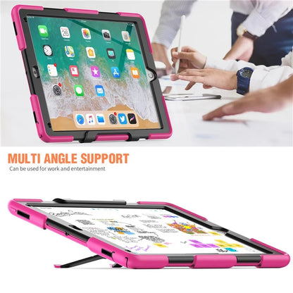 For iPad Pro 12.9 inch (2015) / (2017) Case PC + Silicone Tablet Kickstand Cover with PET Screen Protector